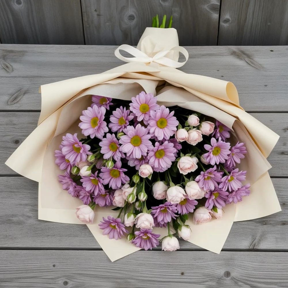 Букет цветов из: Розы и Хризантемы в Армавире