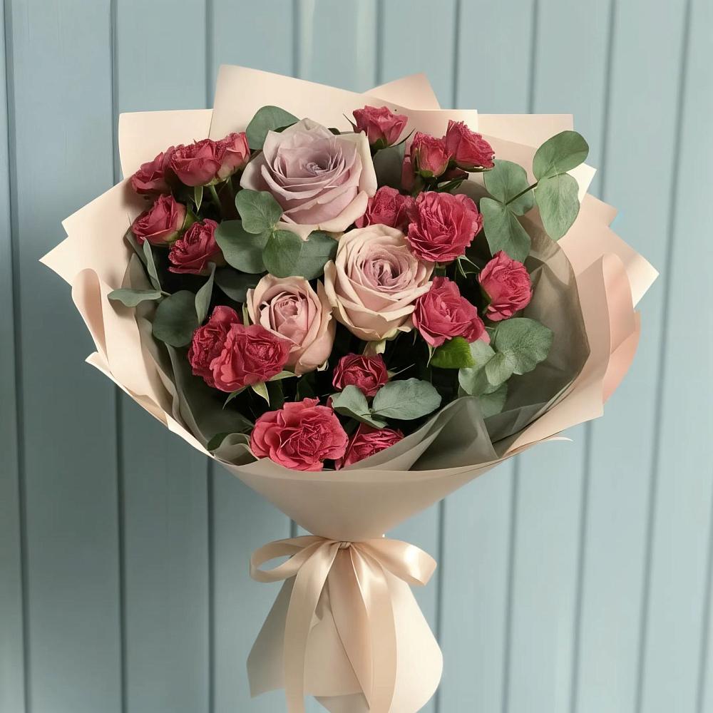 Букет цветов из: Гвоздики и Розы в Армавире