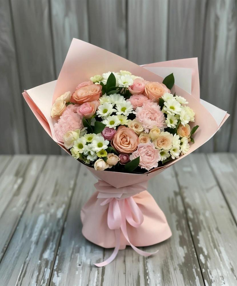 Букет цветов из: Гвоздики, Розы и Хризантемы в Армавире