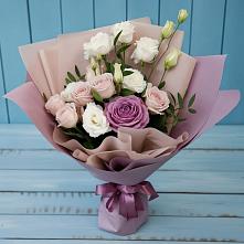 Букет цветов из:  Розы и Лизиантусы в Армавире